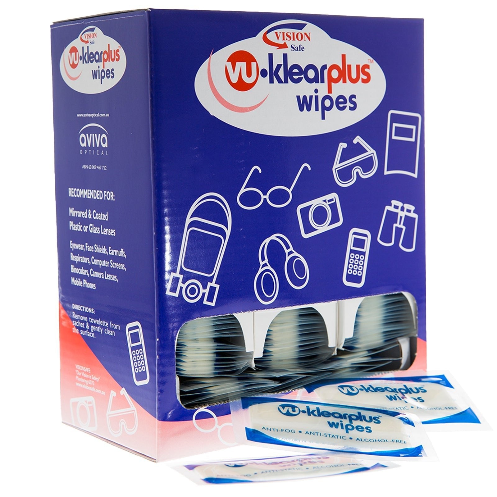 Lens Cleaning Wipes 300 Pack Vu-Klearplus
