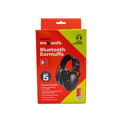 Maxisafe Bluetooth Earmuff 28dB - Class 5 - SunSafe Australia