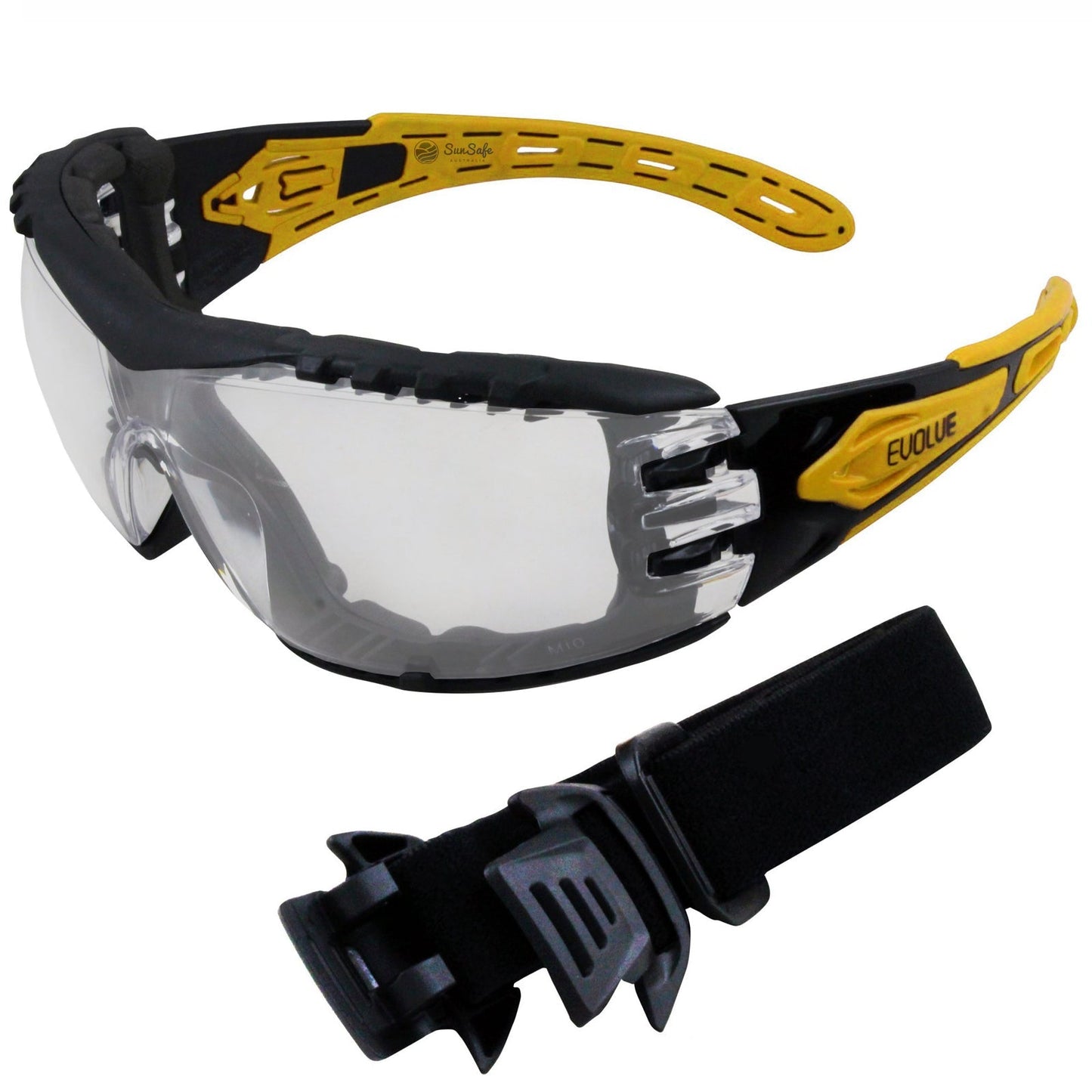 Maxisafe Evolve Foam Backed Safety Glasses with Headband - SunSafe Australia