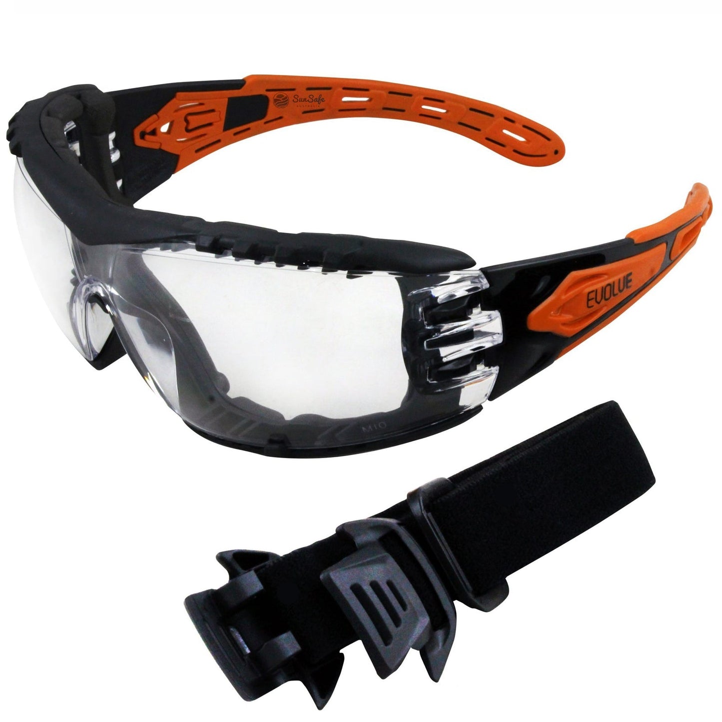 Maxisafe Evolve Foam Backed Safety Glasses with Headband - SunSafe Australia