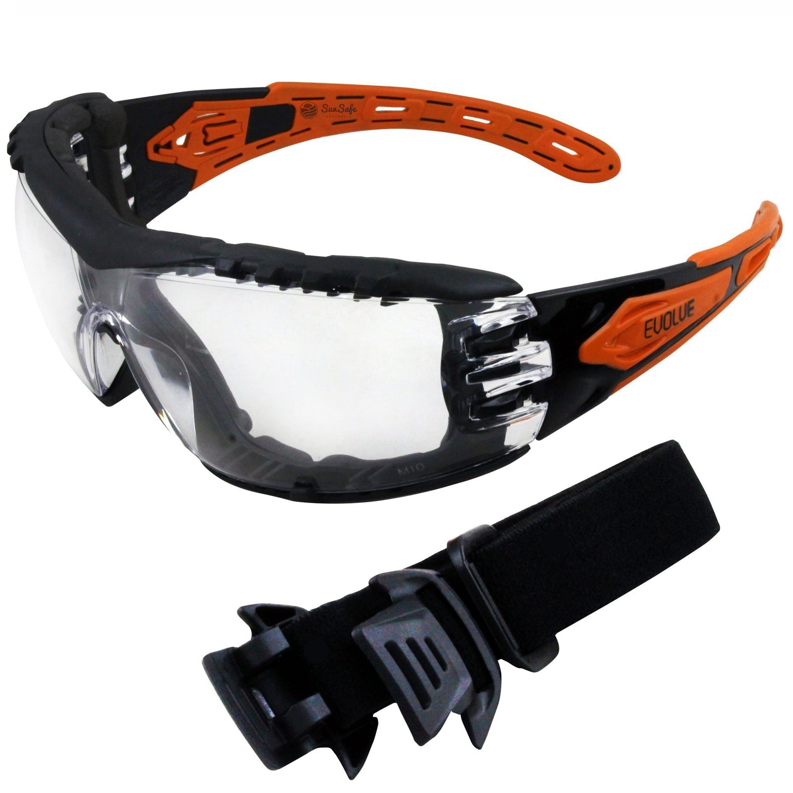 Maxisafe Evolve Foam Backed Safety Glasses with Headband - SunSafe Australia