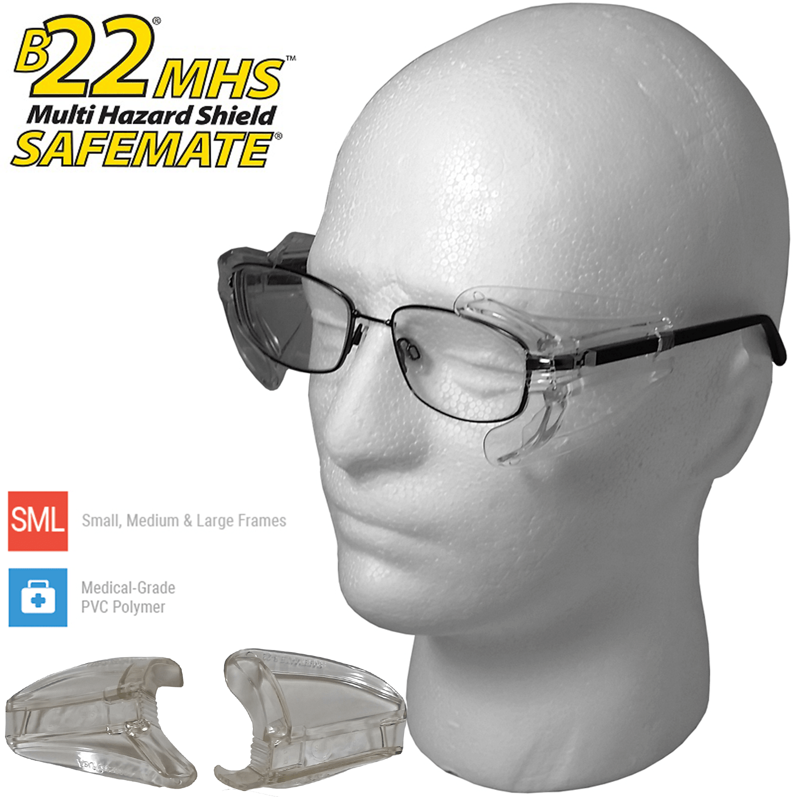 Medical Grade Multi Fit Side Shields for Glasses Australia - SunSafe Australia