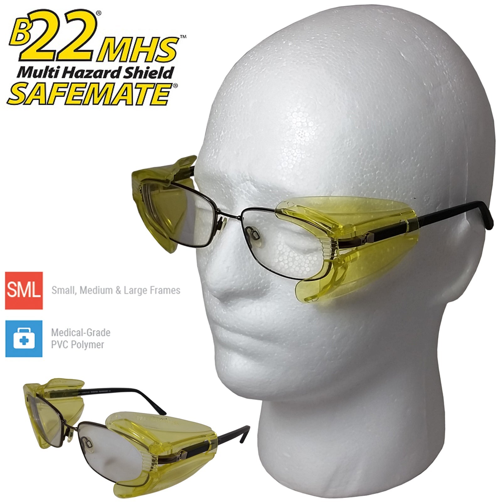 Medical Grade Multi Fit Side Shields for Glasses Australia - SunSafe Australia