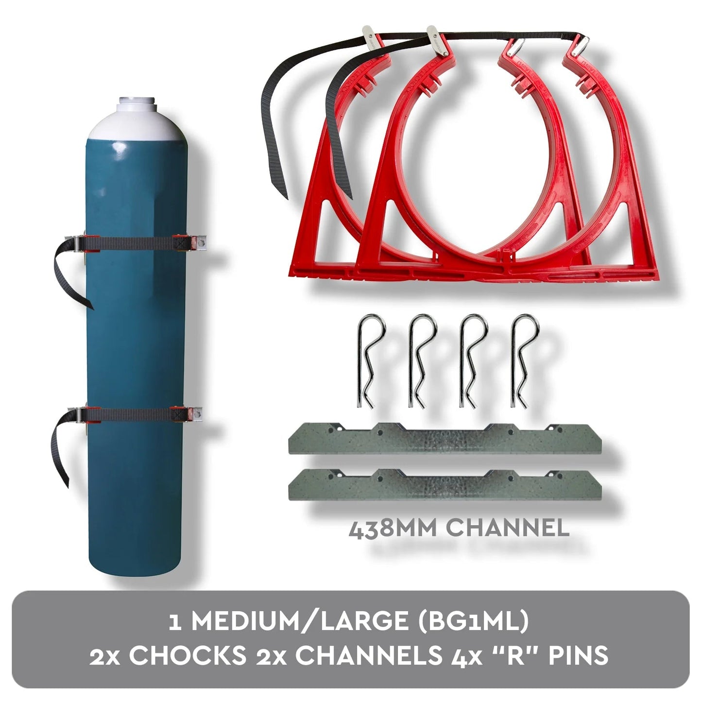 Medium/Large Gas Cylinder Restraint Holder BOTTLECHOCK - SunSafe Australia