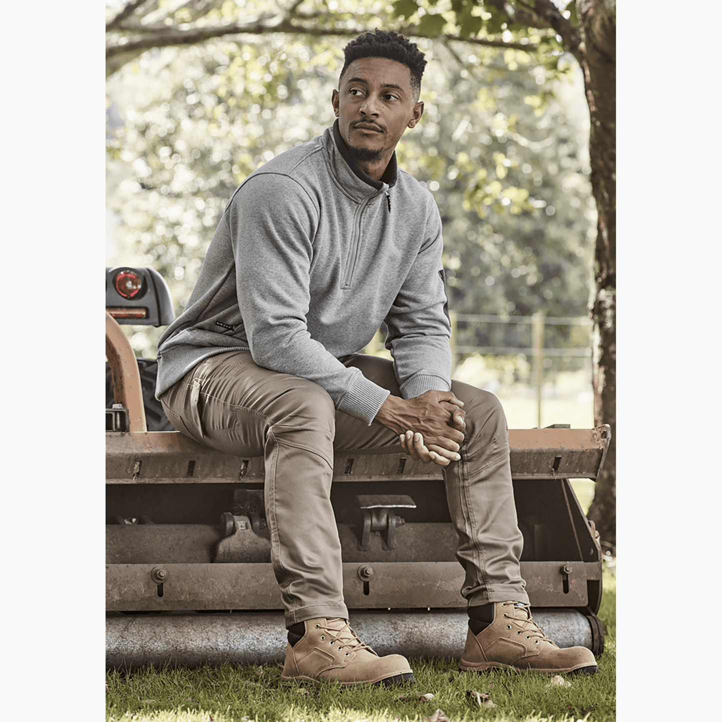 Mens 1/4 Zip Brushed Fleece Jumper UPF 50+ - SunSafe Australia