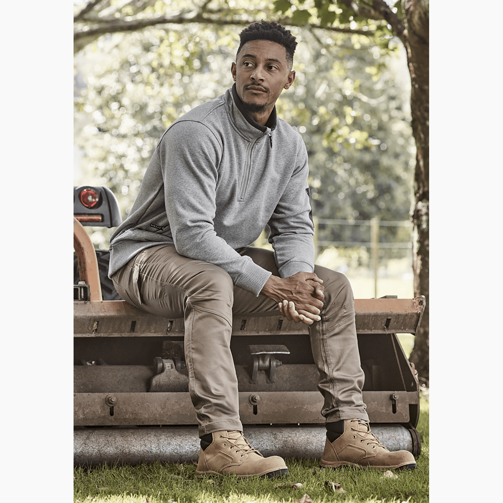 Mens 1/4 Zip Brushed Fleece Jumper UPF 50+ - SunSafe Australia