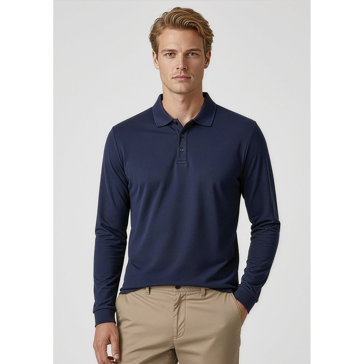 Men's Action Polo Long Sleeve UPF 50+ - SunSafe Australia