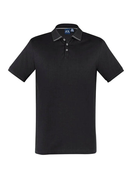 Men's Aston Polo UPF 50+ P106MS in Black/silver Grey