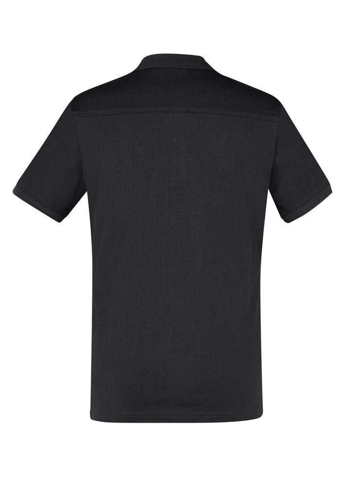 Men's Aston Polo UPF 50+ P106MS in Black/silver Grey