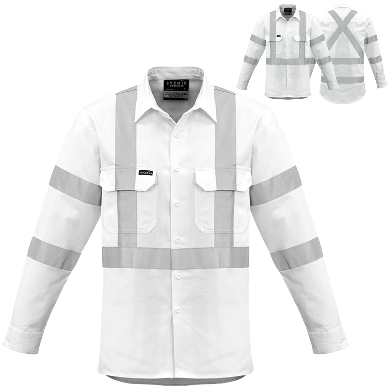 Men's Bio Motion "X" Back Long Sleeve Shirt ZW621 - SunSafe Australia