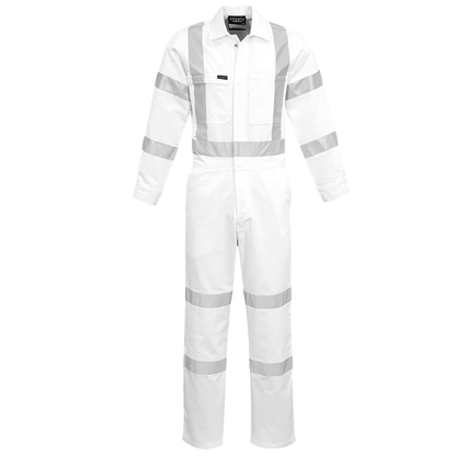 Men's Bio Motion "X" Back Overall White ZC620 - SunSafe Australia