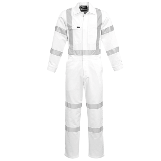Syzmik Men's Bio Motion "x" Back Overall White ZC620 back view