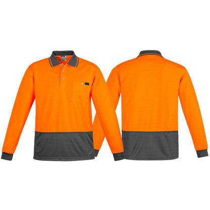 Men's Comfort Back Long Sleeve Polo ZH410 - SunSafe Australia