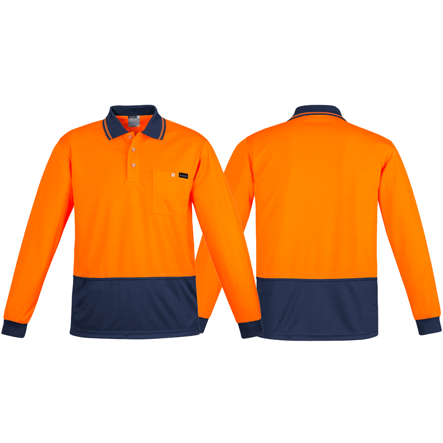 Men's Comfort Back Long Sleeve Polo ZH410 - SunSafe Australia