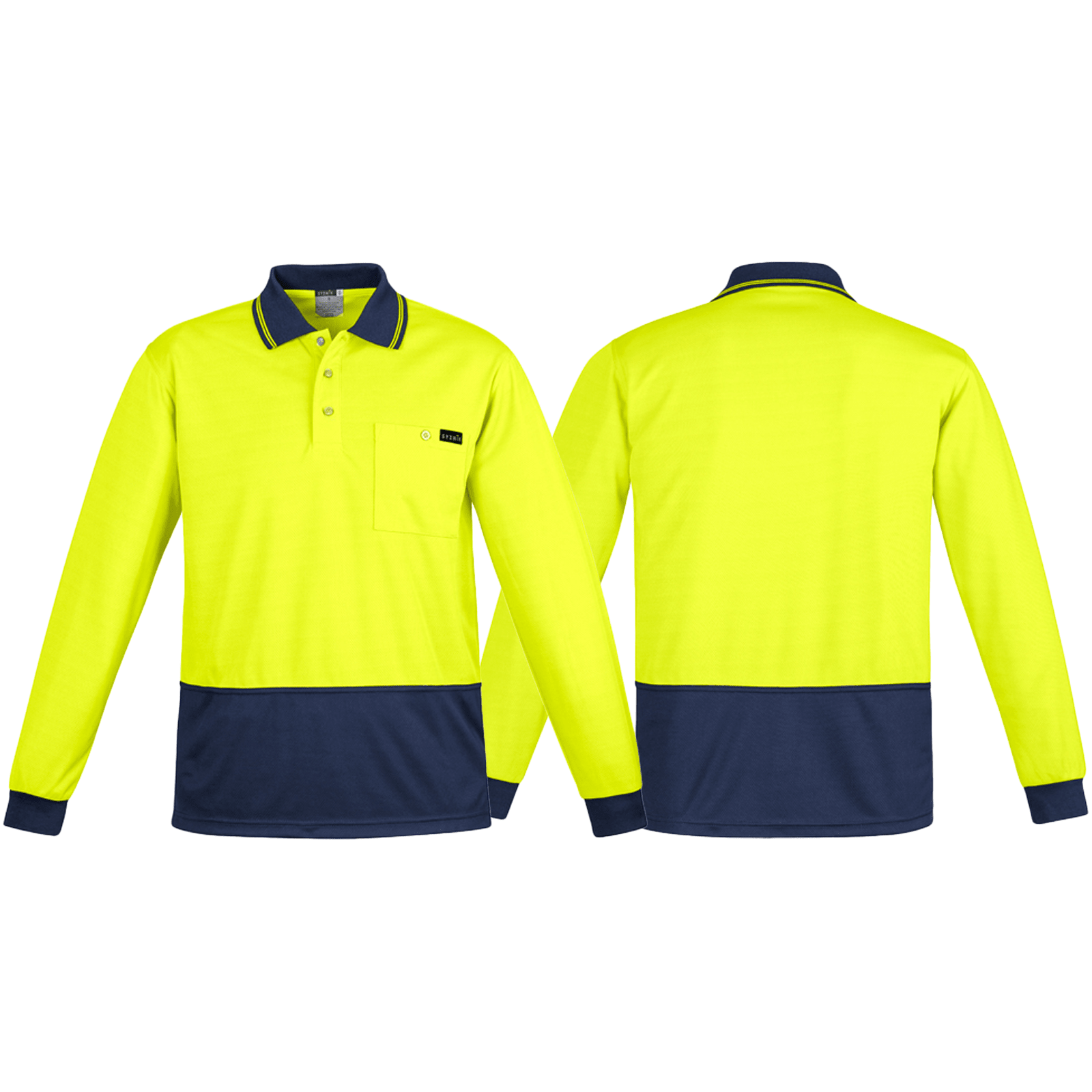 Men's Comfort Back Long Sleeve Polo ZH410 - SunSafe Australia