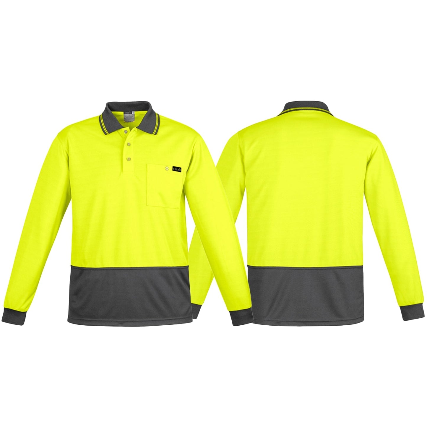Men's Comfort Back Long Sleeve Polo ZH410 - SunSafe Australia