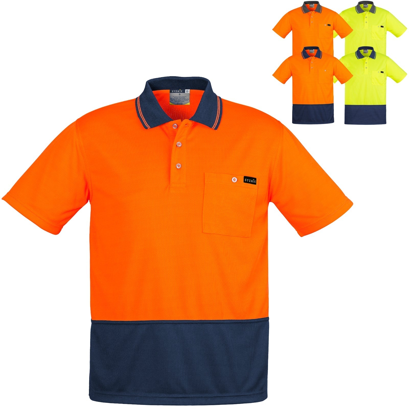 Men's Comfort Back Short Sleeve Polo ZH415 - SunSafe Australia