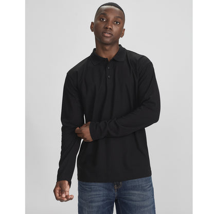 Mens Crew Long Sleeve Polo UPF 50+