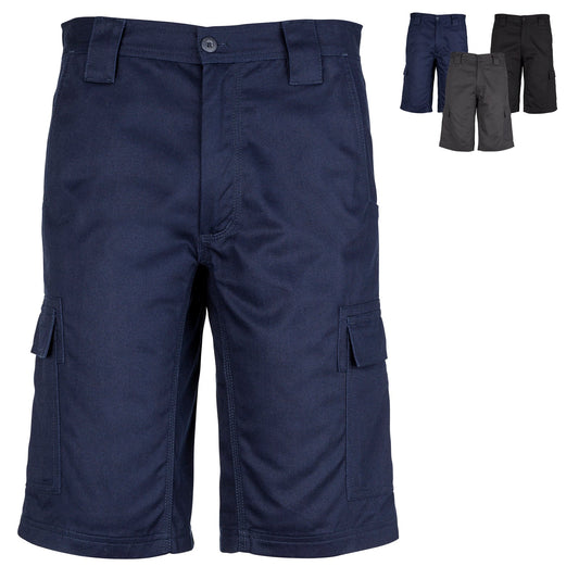 Syzmik Men's Drill Cargo Short ZW012 in Black