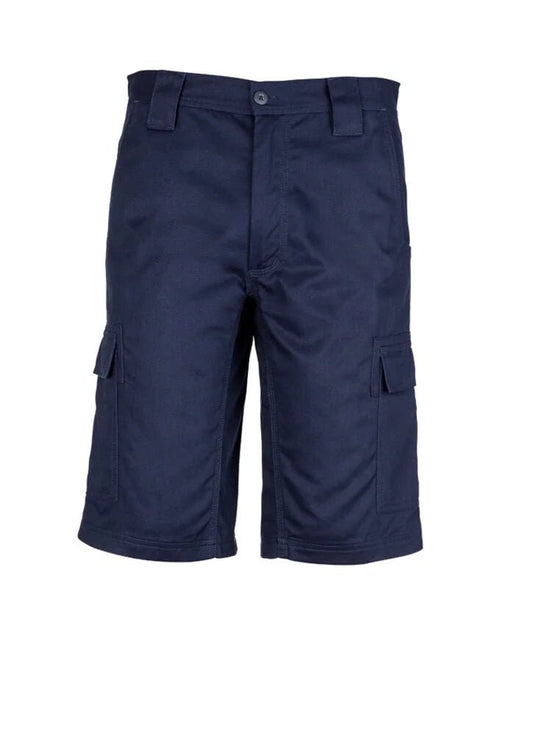 Syzmik Men's Drill Cargo Short ZW012 in Black