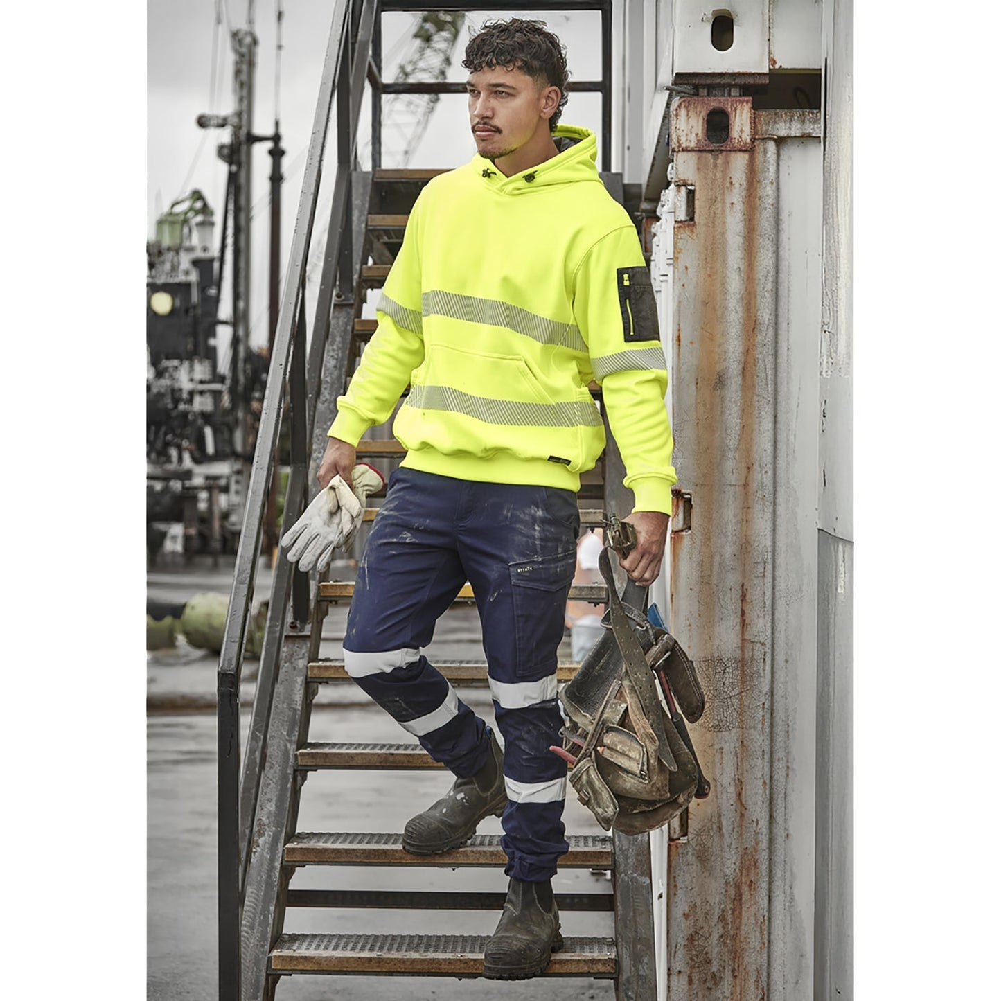 Mens Essential Stretch Taped Cargo Pant – Cuffed Slim Fit - SunSafe Australia