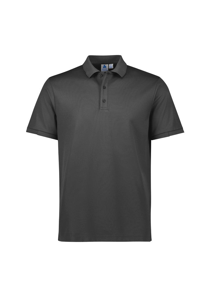 Biz Collection Men's Focus Short Sleeve Polo UPF 50+ in Navy/white