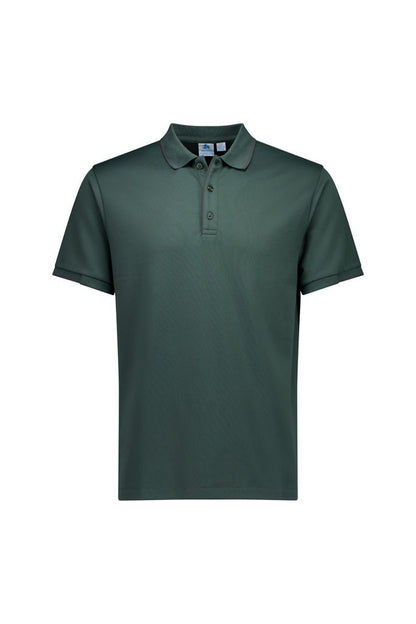 Biz Collection Men's Focus Short Sleeve Polo UPF 50+ in Navy/white