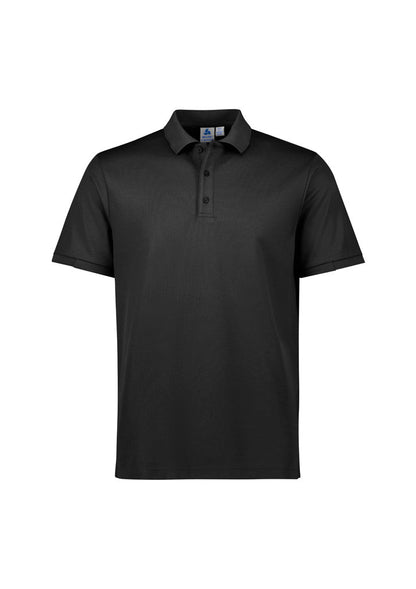 Biz Collection Men's Focus Short Sleeve Polo UPF 50+ in Navy/white