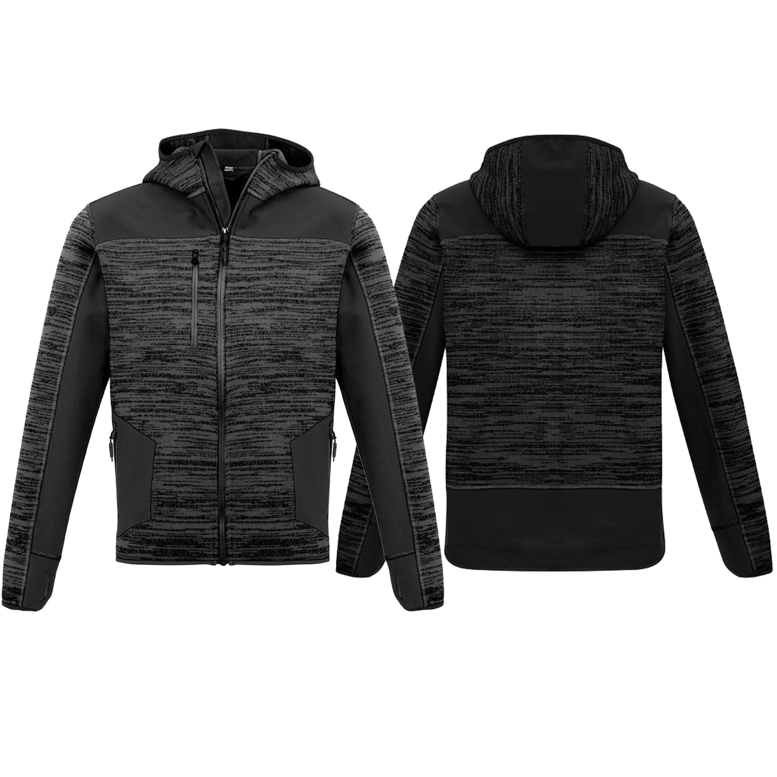 Mens Full Zip Streetworx Knit Hoodie UPF 50+ - SunSafe Australia