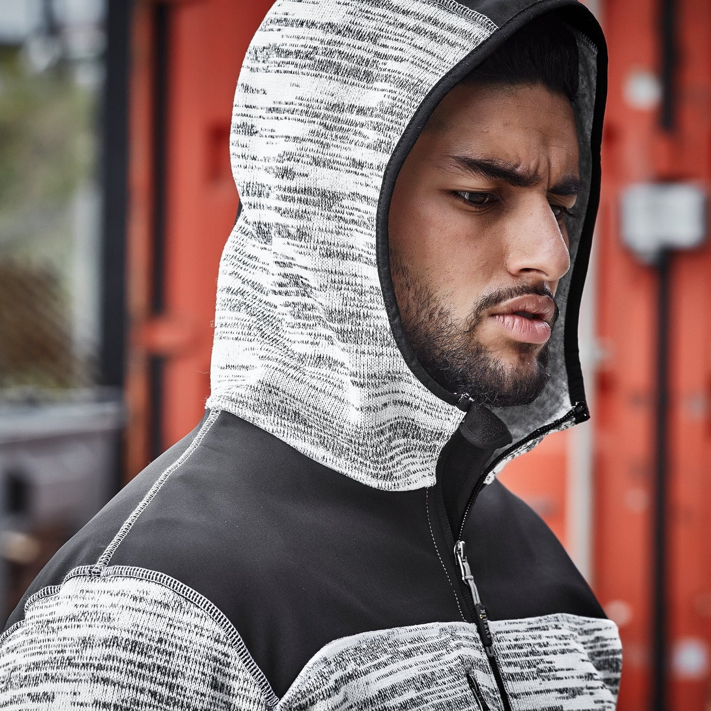Mens Full Zip Streetworx Knit Hoodie UPF 50+ - SunSafe Australia