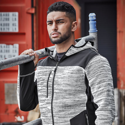 Mens Full Zip Streetworx Knit Hoodie UPF 50+ - SunSafe Australia