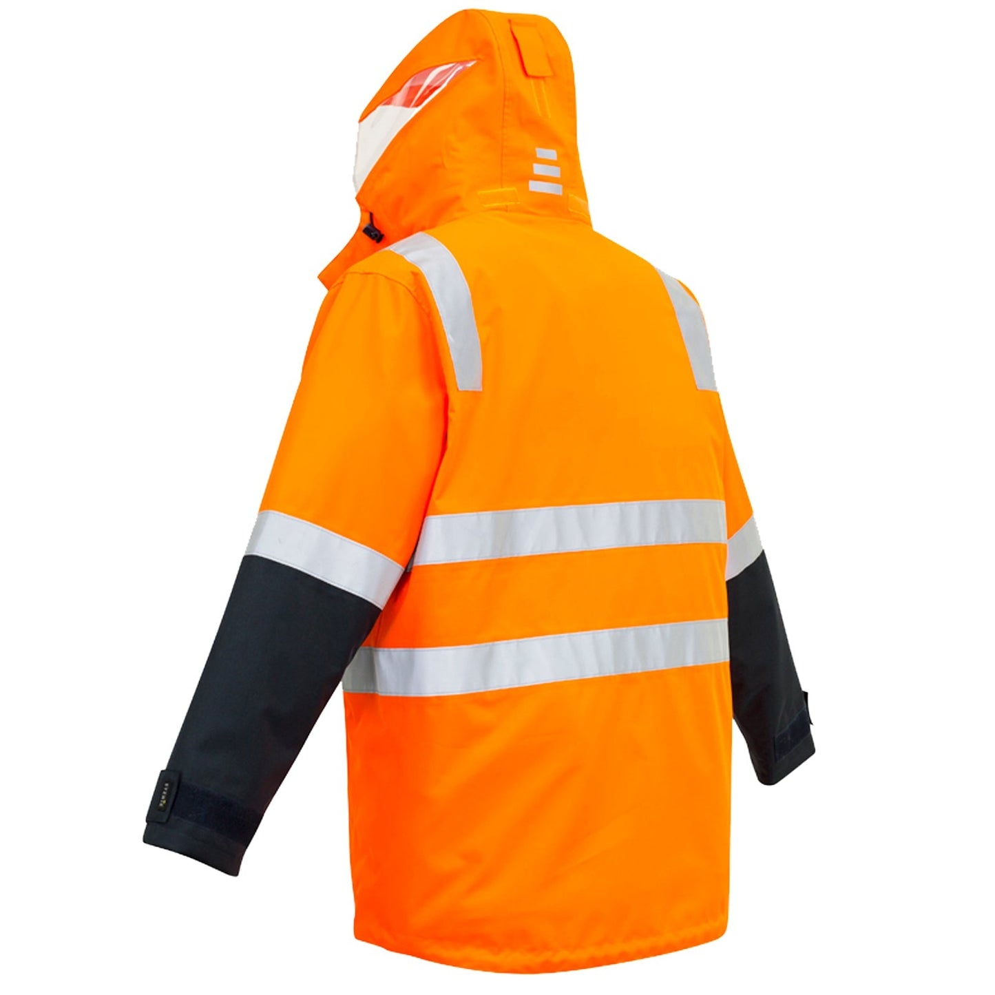 Men’s Hi - Vis 4 - in - 1 Waterproof Jacket with Reversible Fleece Vest – 10,000mm Rated - SunSafe Australia
