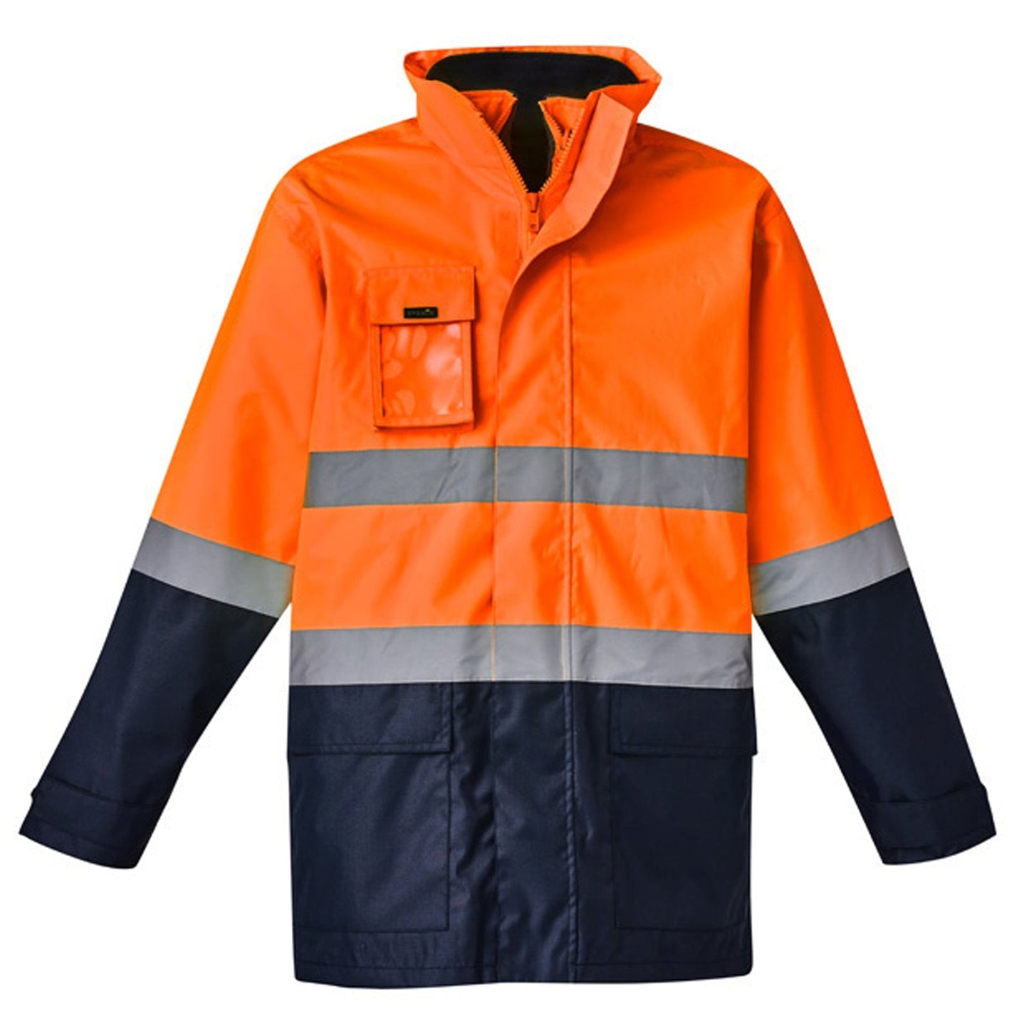 Men’s Hi - Vis 4 - in - 1 Waterproof Jacket with Reversible Fleece Vest – 3,000mm Rated - SunSafe Australia