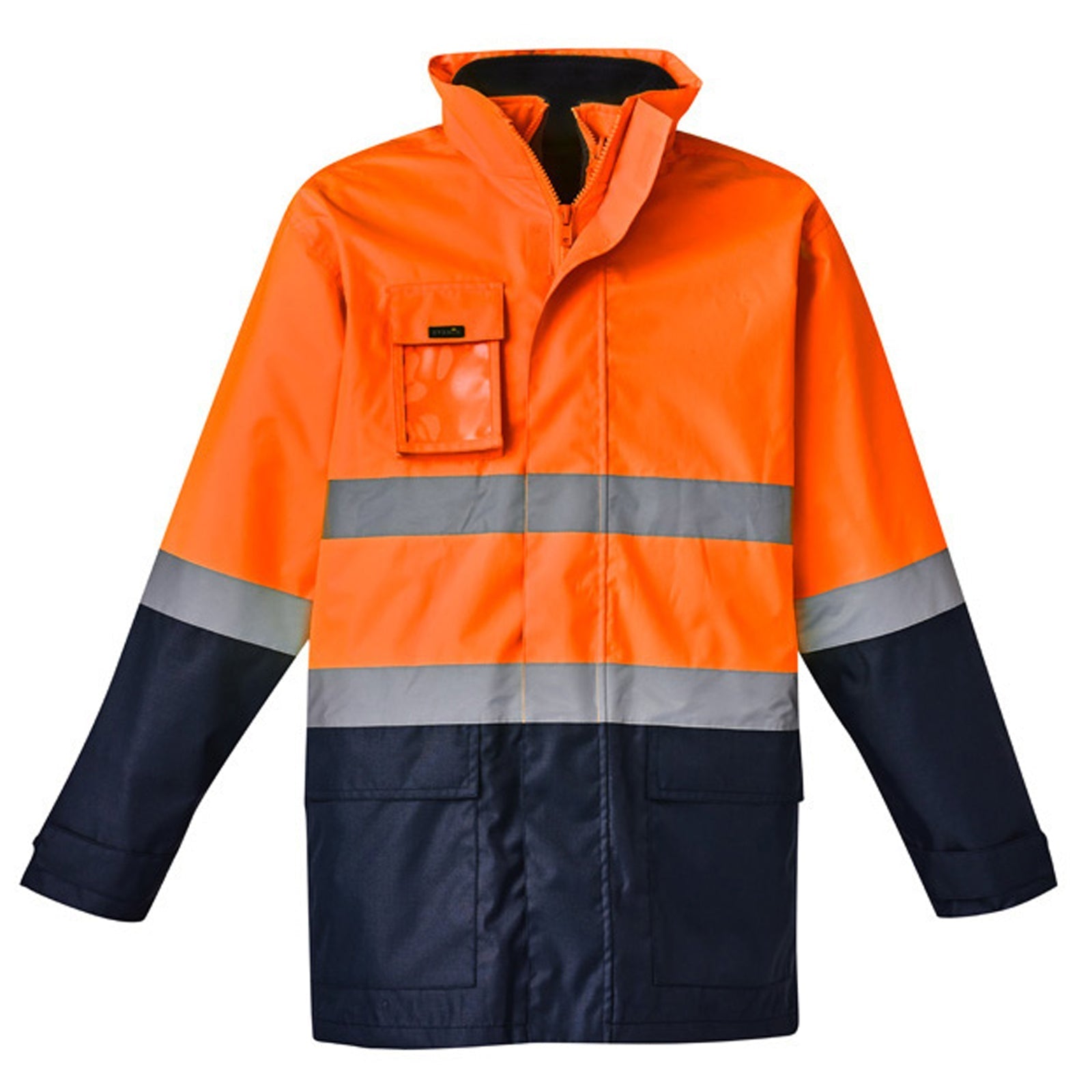 Men’s Hi - Vis 4 - in - 1 Waterproof Jacket with Reversible Fleece Vest – 3,000mm Rated - SunSafe Australia