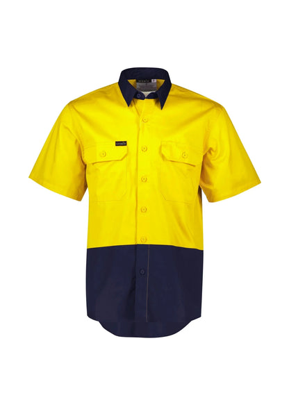 Mens Hi Vis Short Sleeve Shirt - SunSafe Australia
