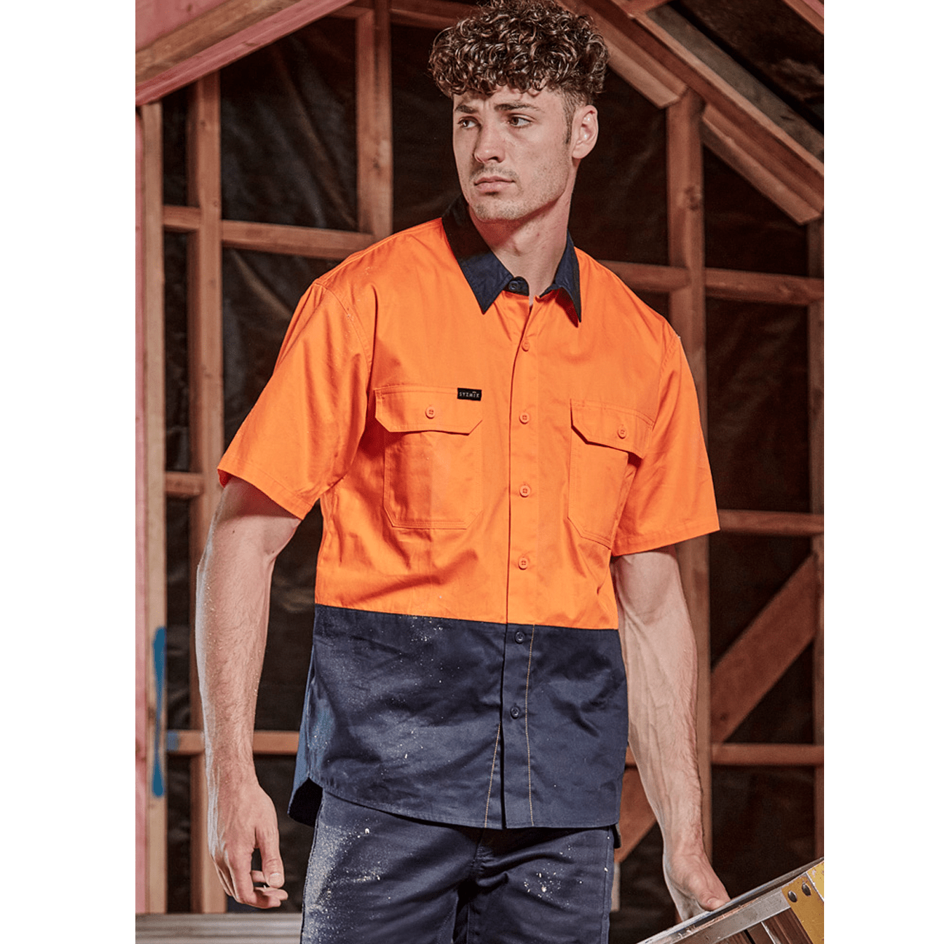 Mens Hi Vis Short Sleeve Shirt - SunSafe Australia