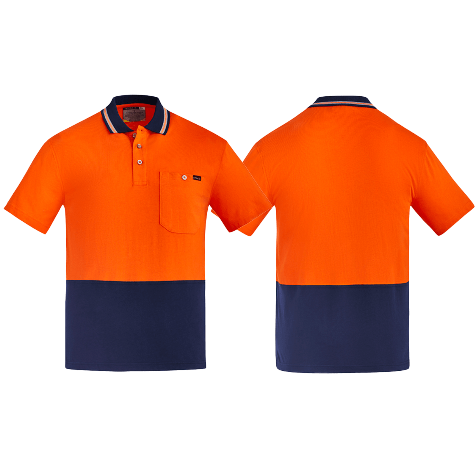 Men's High Visibility 100% Cotton Short Sleeve Polo ZH435 - SunSafe Australia