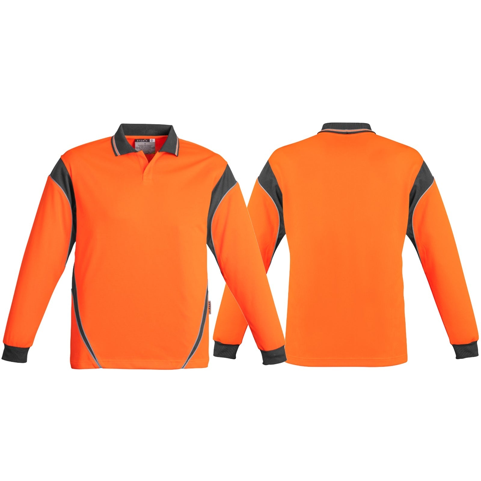 Men's High Visibility Aztec Food Industry Safe Long Sleeve Polo ZH249 - SunSafe Australia