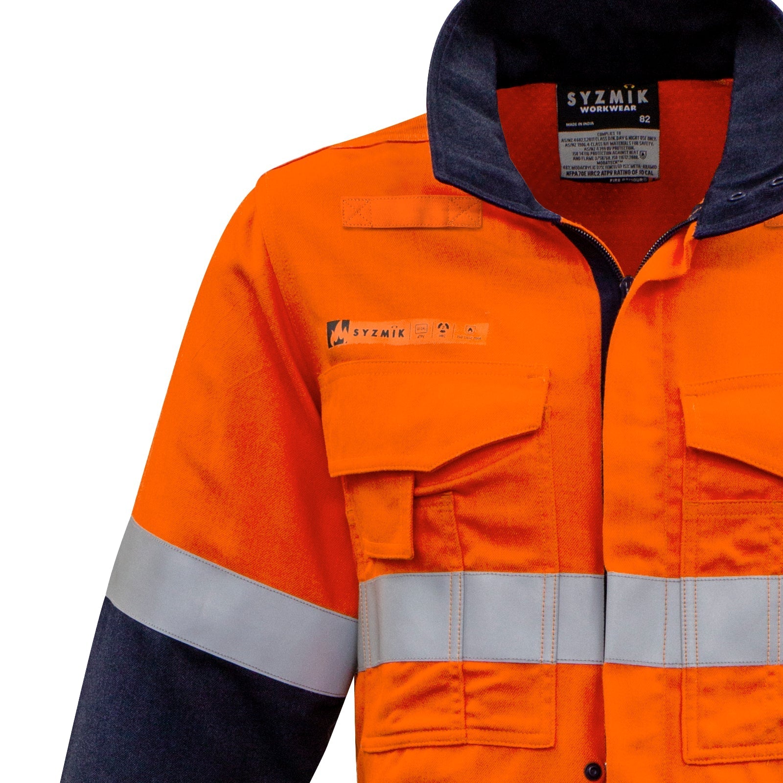 Mens High Visibility Flame HRC 2 Hoop Taped Spliced Overall ZC525 - SunSafe Australia