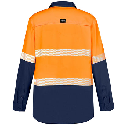 Men's High Visibility Outdoor Segmented Tape Long Sleeve Shirt ZW470 - SunSafe Australia