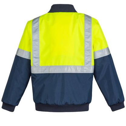 Men's High Visibility Quilted Flying Jacket – Waterproof & Insulated Hi - Vis Workwear - SunSafe Australia