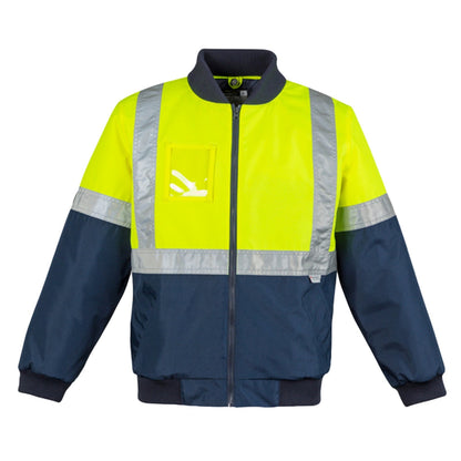 Men's High Visibility Quilted Flying Jacket – Waterproof & Insulated Hi - Vis Workwear - SunSafe Australia