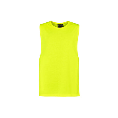 Syzmik Men's High Visibility Sleeveless Tee ZH297 in High Vis Orange