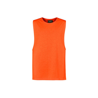 Syzmik Men's High Visibility Sleeveless Tee ZH297 in High Vis Orange