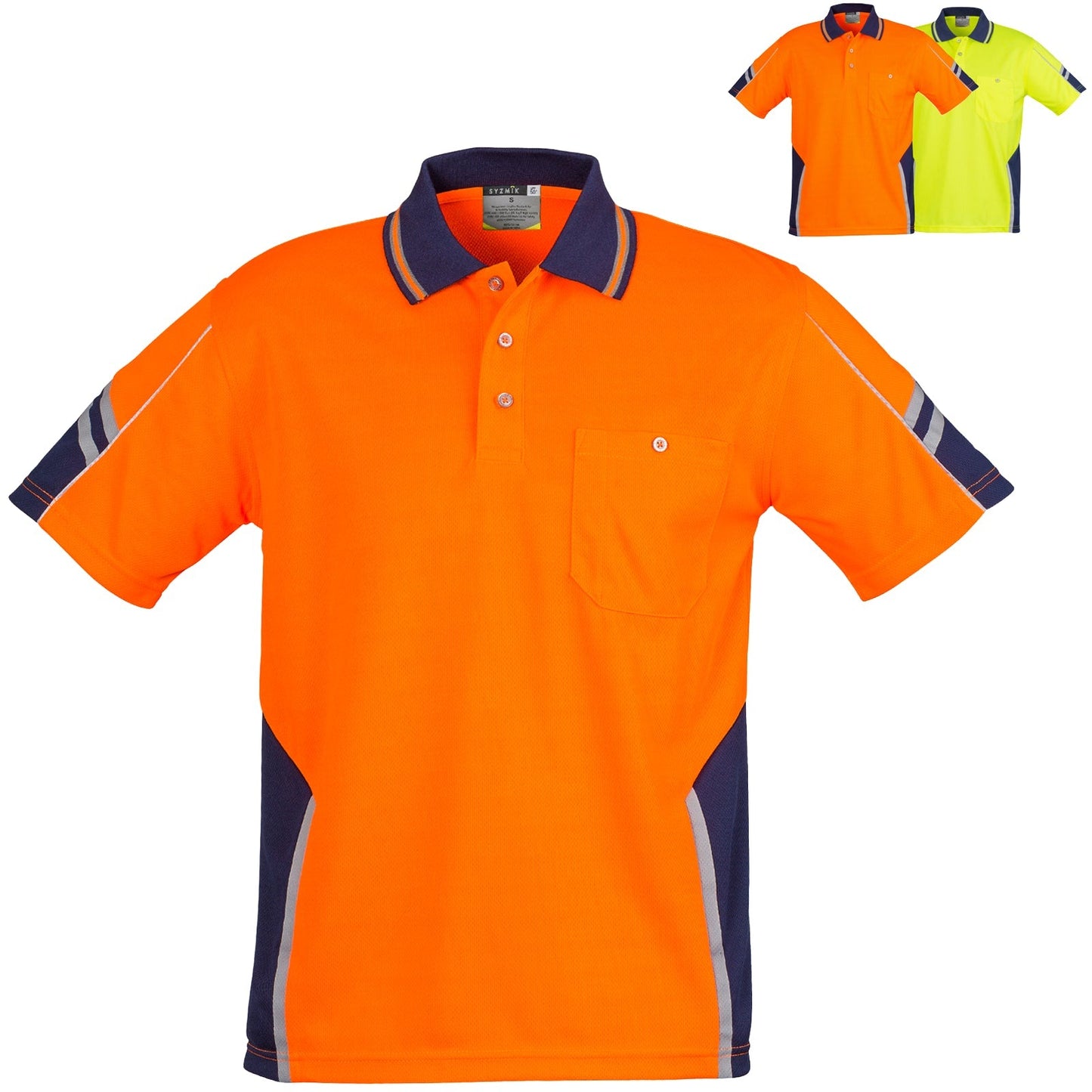 Men's High Visibility Squad Short Sleeve Polo ZH237 - SunSafe Australia