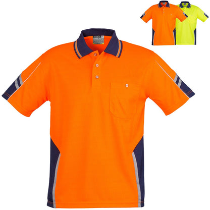 Men's High Visibility Squad Short Sleeve Polo ZH237 - SunSafe Australia
