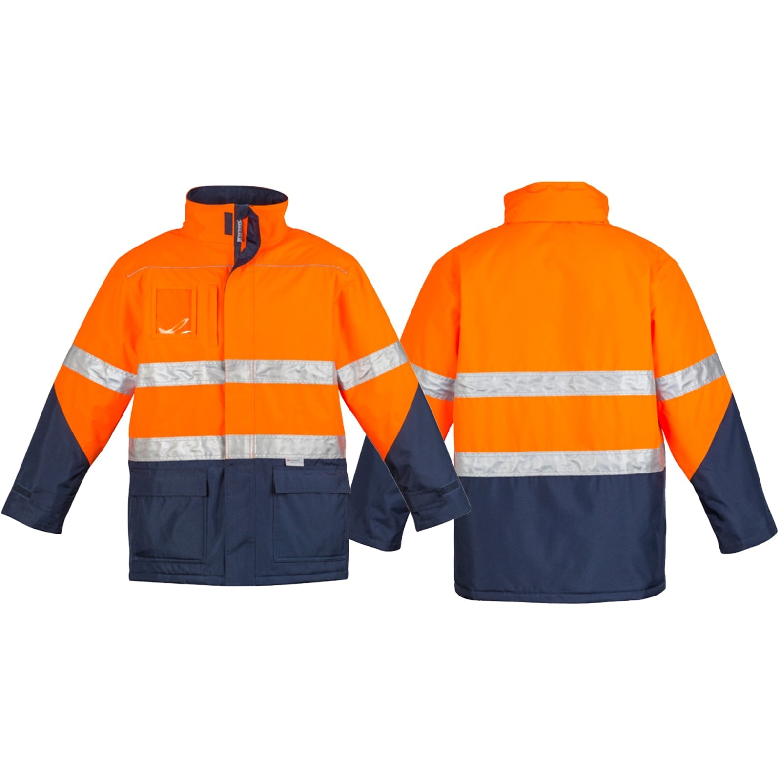 Men's High Visibility Storm Jacket – Waterproof & Quilted Hi - Vis Outerwear - SunSafe Australia