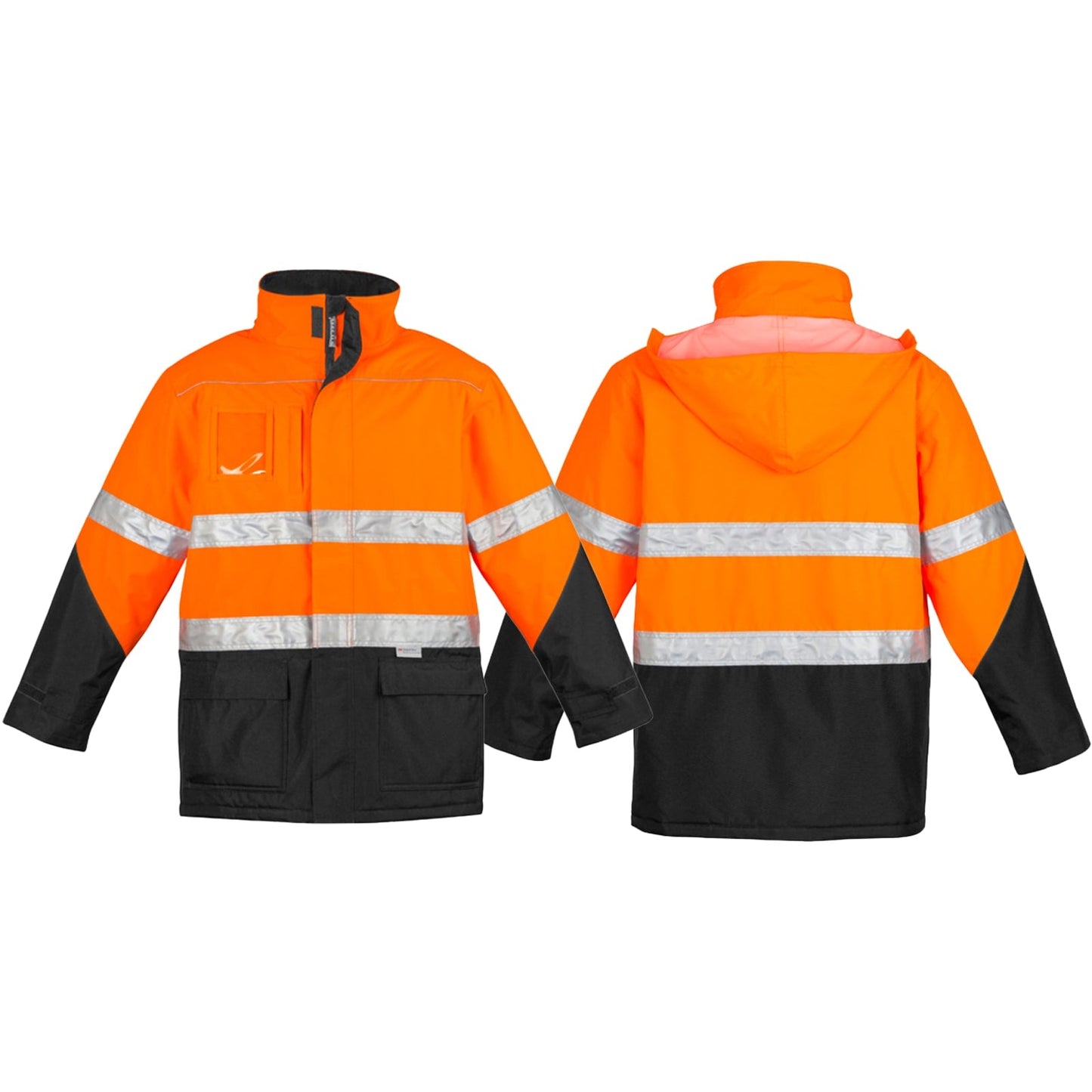 Men's High Visibility Storm Jacket – Waterproof & Quilted Hi - Vis Outerwear - SunSafe Australia