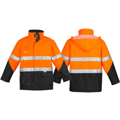 Men's High Visibility Storm Jacket – Waterproof & Quilted Hi - Vis Outerwear - SunSafe Australia