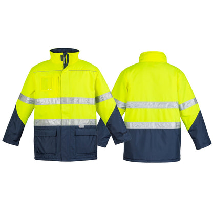 Men's High Visibility Storm Jacket – Waterproof & Quilted Hi - Vis Outerwear - SunSafe Australia